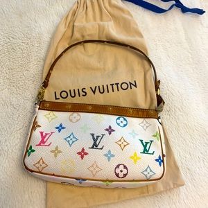 Authentic Multicolour Louis Vuitton Pochette Accessoires